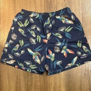 Patagonia Colorful Parrot Print Swim Shorts